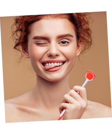 Gatuida 6 Pcs Tongue Cleaning Brush Set | Nanoplastic Metal Tongue Scraper in Orange & Blue | 19.5x3x0.6 cm - Improve Oral Hygiene - Buy Online on GoSupps.com