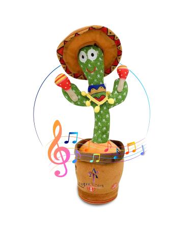 Ava's Toys Dancing Cactus- Voice Recorder Baby Toys- Repeat What You Say Talking Cactus- Singing and Talking Cactus Toy Dancing Cactus Toy Mexican Style