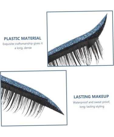 POPETPOP 12 pairs for Eye Face Makeup Women Shiny Reusable Natural Look Glitter Eyelash Liners 4x1.5cmx3pcs Bluex3pcs - Buy Online on GoSupps.com