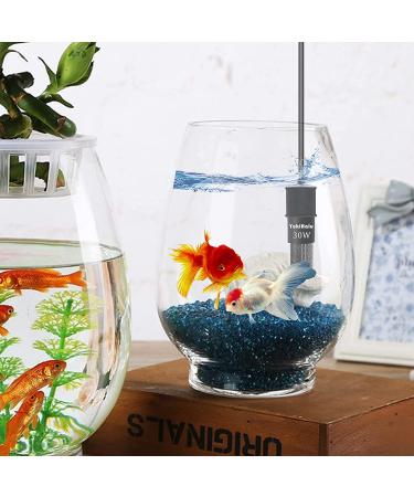 YukiHalu 30W Mini Submersible Aquarium Heater with Thermometer & External Controller - Ideal for 3 Gallon Tanks - Buy Online on GoSupps.com