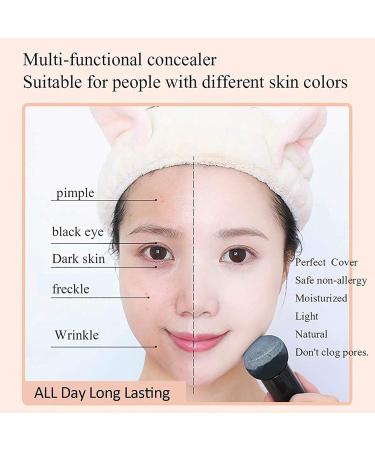 Mushroom Head Air Cushion CC Cream Foundation Moisturizing Concealer BB Cream Face Foundation Makeup Full Coverage Pores Creating A Shiny and Flawless Appearance (B Natural Color) - Buy Online on GoSupps.com