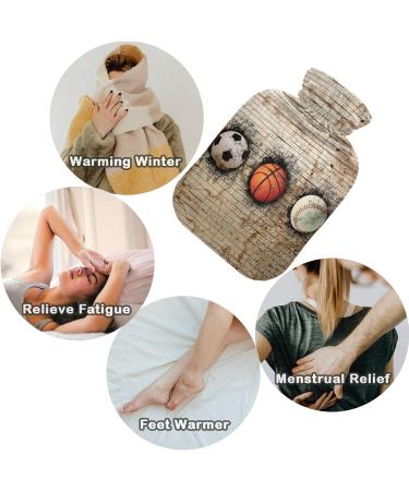 Naanle 1L Football Basketball Baseball Heat Bottle - Transparent Hot Water Bottle for Hand/Foot Pain Relief & Heat Therapy - Buy Online on GoSupps.com