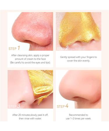 Peel Off Face Masks Blackhead Remover Gold Face Masks Skincare Pore Strips Deep Clean Purify Pore Reduce Acne Anti Aging Even Out Skin Tone Women And Mens Skin Care-120g - Buy Online on GoSupps.com