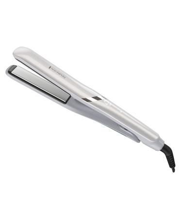 Remington PROLUXE HydraCare 1 Flat Iron / Hair Straightener with 1 Floating Plates 450 F High Heat Pearl White/Gray