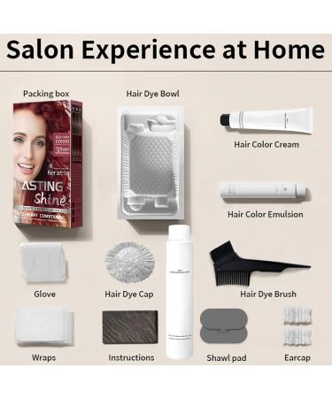  Grgowe Raspberry Red Instant Hair Dye Shampoo Hair Color Hair Dye for hair and beard instant shampoo fast coloring even gray coverage for all shades - Buy Online on GoSupps.com