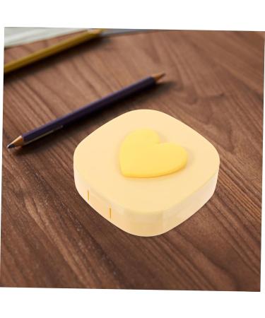 Homsfou Exquisite Contact Lens Holder Case with Makeup Mirror | 7.00x6.80x2.50cm - Ideal for Cosmetic Lenses Sorted Colors & Perfect Travel Accessory - Buy Online on GoSupps.com