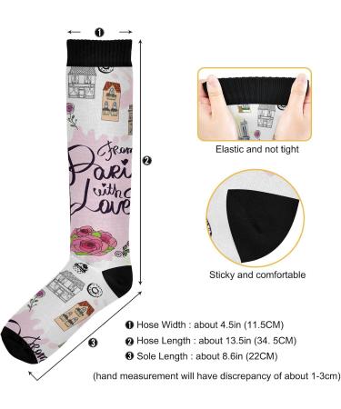Haskirky High Elasticity Eiffel Tower Compression Socks - Relieve Fatigue, Ideal for Travel and Running - 1 Pair - Buy Online on GoSupps.com