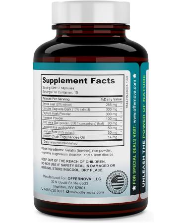 Offernova Complete Colon Detox 15-Day Cleanse - 30 Capsules - Buy Online on GoSupps.com