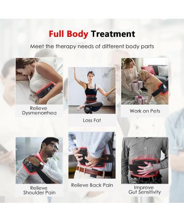 Red & Infrared Light Therapy Device Belt for Muscle & Pain Relief - 660nm Red & 850nm Near Infrared LEDs - Buy Online on GoSupps.com