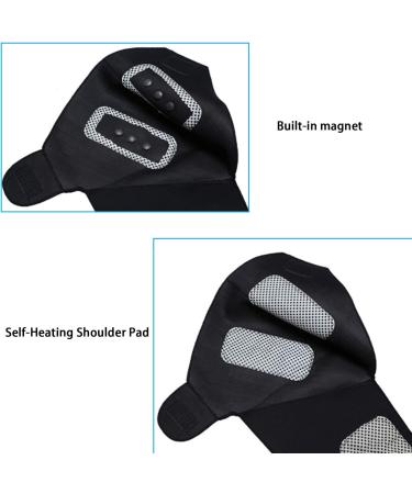 Self Heating Double Shoulder Support Brace Shoulder Warmer Self-Heating Shoulder Pad Magnetic Therapy Thermal Self Heating Shoulder Wrap Brace Protector for Relief of Pain Sore Muscles Stress - Buy Online on GoSupps.com