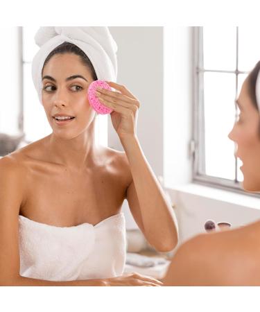 50 Compressed Facial Sponges - Soft Cellulose for Makeup Removal & Gentle Cleansing | Natural Round Face Wash Pads - Buy Online on GoSupps.com