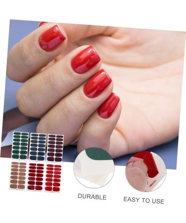 Beatifufu 6 Sheets Nail Art Stickers Fingernail Stickers Adhesive Nail Decals Manicures Stickers Party Nail Stickers Color Stickers Nail Polish Sticker Strips Press Nail Full Cover Child Pvc - Buy Online on GoSupps.com