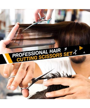 Hair Cutting Scissors Kits Professional Hairdressing Scissors Set Stainless Steel Thinning Scissors for Barber/Salon/Home/Men/Women/Kids/Adults Shear Sets Shears (Hair Scissors) - Buy Online on GoSupps.com