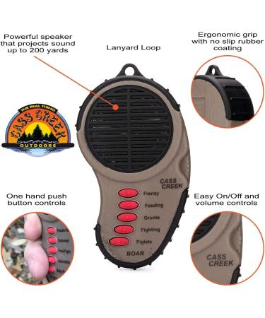 Cass Creek Ergo Boar Call CC034 - 5 Expert Calls in 1 Handheld Electronic Game Call - Buy Online on GoSupps.com