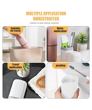 Toothbrush Travel Case 2 Pcs Split Design with Mouthwash Cup | Portable Toothbrush Holder & Organizer - Buy Online on GoSupps.com