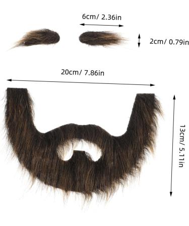 FOYTOKI 1 Set Beard Dress up Omfortable Eyebrow Faux Beard Prop Grey Santa Claus Beard False Mustache Plush - Buy Online on GoSupps.com