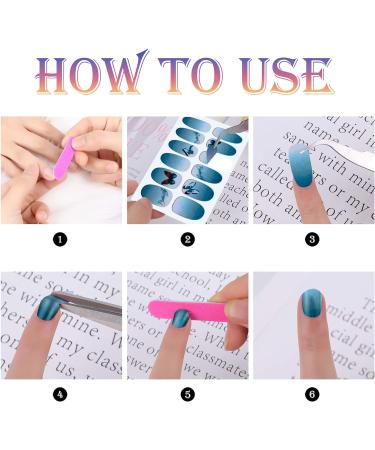 MWoot 16-Sheet Butterfly Nail Ticker Self-Adhesive Nail Art Stickers & Nail Files for Creative DIY Manicure Decoration - Buy Online on GoSupps.com