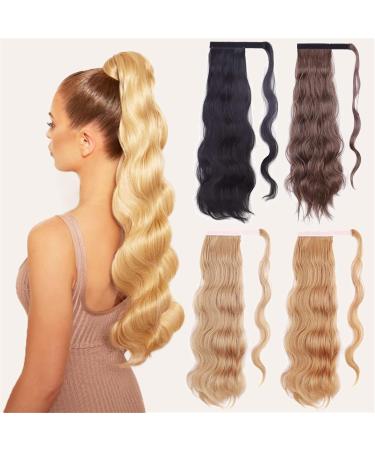 Ponytail Extensions Resistant Synthetic Hairpiece for Women Ponytail Hair Extensions Ponytail Extension 22" Long Wave Curly Wrap Around Pony Tail Heat for Women(Color:2) 22inches 2 - Buy Online on GoSupps.com