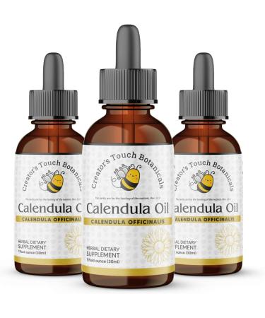 Creator's Touch Botanicals Calendula Oil 1 fl oz (30ml) Herbal Oil Extract Carrier Oil Skin Nails face. - Buy Online on GoSupps.com
