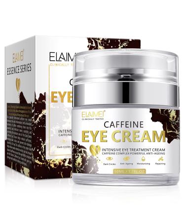 ELBBUB Caffeine Eye Cream - Anti Aging Eye Cream With Collagen  Caffeine  Polypeptide - Reduces Appearance of Eye Contour Pigmentation and Puffiness