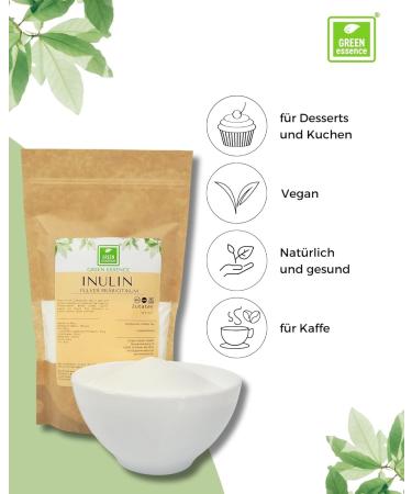 Inulin Powder 1000g - Natural Prebiotic & Thickener - Vegan & High Fiber - Green Essence - Buy Online on GoSupps.com