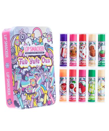Lip Smacker Holiday Christmas Flavored Lip Balm 10-Piece Tin  Christmas Flavors