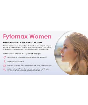 Fyto max Women - Female Fertility Support | Vitality & Design Boost | Folic Acid Zinc Vitex Maca | Reproductive Health | 30 Day Pack - 30 Tablets - Buy Online on GoSupps.com