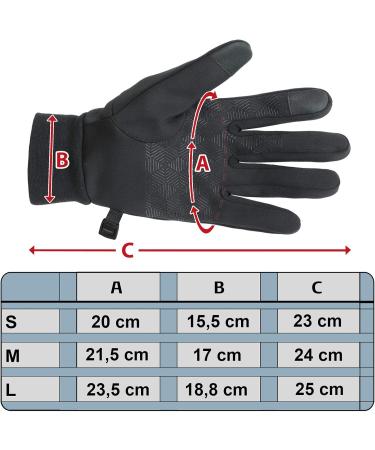 Alpidex Winter Gloves for Men & Women - Slipproof Windproof Touch Function for Biking & Running - Buy Online on GoSupps.com