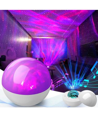 Galaxy Projector Star Projector Night Light with 8 White Noise and Colorful Lights Modes Bluetooth Music Speaker and Remote Control Timing Aurora Projector for Bedroom Room Decor Kids Gifts Party