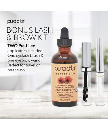 Organic Castor Oil 4 fl oz - Pura D or Professional | Cold-Pressed & Pure - Buy Online on GoSupps.com