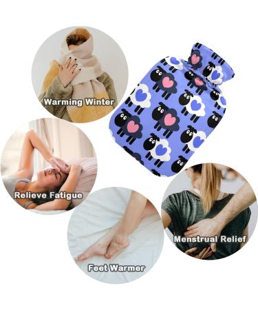Naanle 2L Sweet Schaf Heat Bottle with Cover - Transparent Hot Water Bottle for Bed Hand & Feet Warmer - Pain Relief & Heat Therapy - Buy Online on GoSupps.com