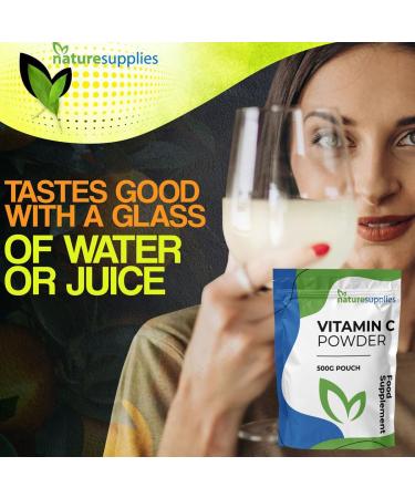 Vitamin C Powder 500g Ascorbic Acid UK Non GMO - Pharmaceutical Grade - Vegan-Friendly - Naturesupplies 500g - Buy Online on GoSupps.com