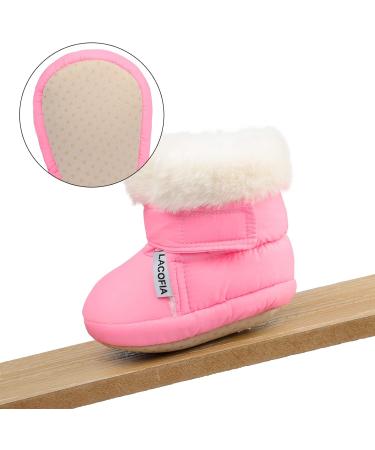 LACOFIA Baby Girls Pink Anti-Slip Soft Sole Booties | 6-12 Months - Buy Online on GoSupps.com