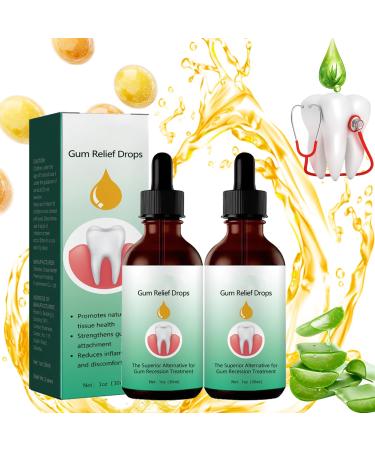 Gum Repair Drops Gum Repair Regrowth Drops Natural Solution Rejuvenate Your Gums With Ease Receding Gum Repair Gum Relief Drops (2PCs)