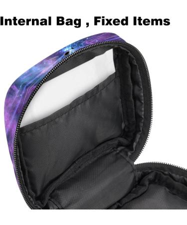 Galaxy Universe Menstruation Pad Bag with Zipper - Stylish Women's Tampon & Napkin Collection Bag for Girls - Buy Online on GoSupps.com