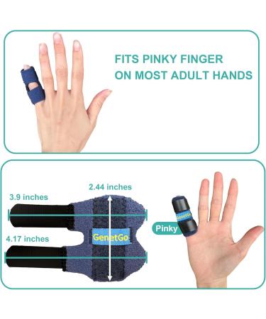 Little Pinky Finger Brace for Trigger Mallet Finger Broken Finger 2 Pack-Blue - Buy Online on GoSupps.com