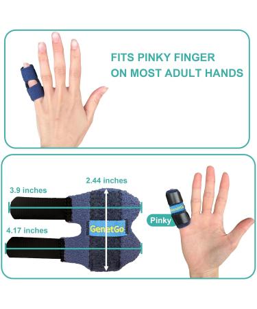 Small Trigger Finger Splint - 2 Pack Pinkie Finger Brace for Arthritis & Sports Injuries - Blue Finger Knuckle Immobilization - Buy Online on GoSupps.com