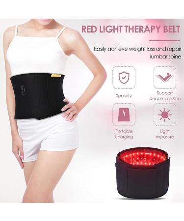 HUKOER Red Infrared Light Therapy Waist Belt - Pain Relief with 660nm LED Red & 850nm Near-Infrared Light for Body - Black - Buy Online on GoSupps.com