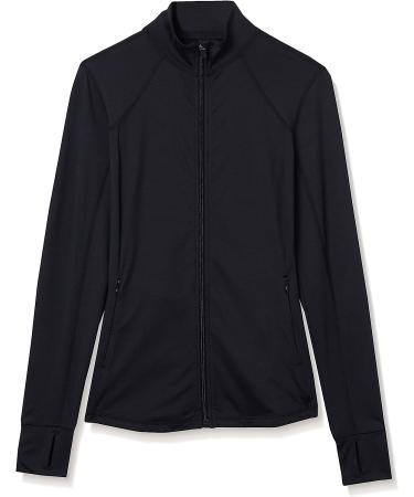 Amazon Essentials Women's Brushed Tech Stretch Full-Zip Jacket - Plus Size - Black (Large) - Buy Online on GoSupps.com
