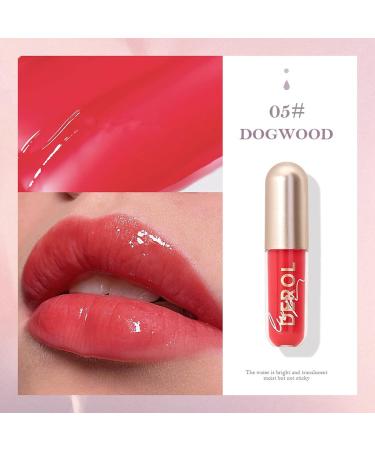Ginger Tinted Lip Balm Plumping Gloss Stain, Long-Lasting Waterproof Lipstick for Sexy Plump Lips - Clear Gloss with Liquid Blush (#05) - Buy Online on GoSupps.com