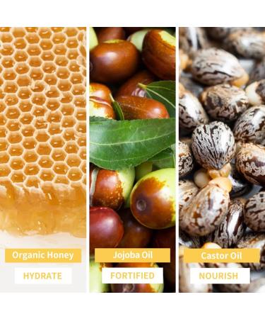 Bee Nature Organic Honey & Castor Oil Shampoo and Conditioner Set - SLS Free, Anti-Dandruff, Moisturizing, Nourishing - Ideal for Dry, Curly, Damaged Hair - 200ml Each - Buy Online on GoSupps.com