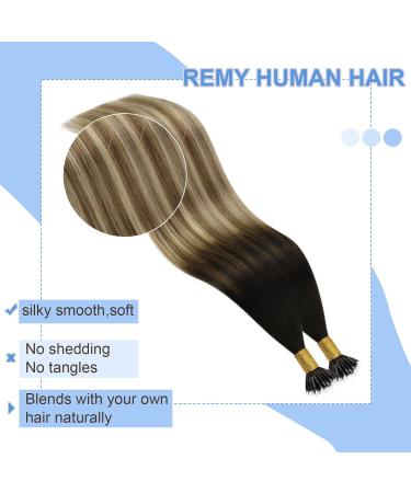 Youngsee 40cm Balayage Nano Ring Hair Extensions - Real Hair Brown & Blonde Shades (#2/6/24) | Premium Quality Nano Beads - Buy Online on GoSupps.com