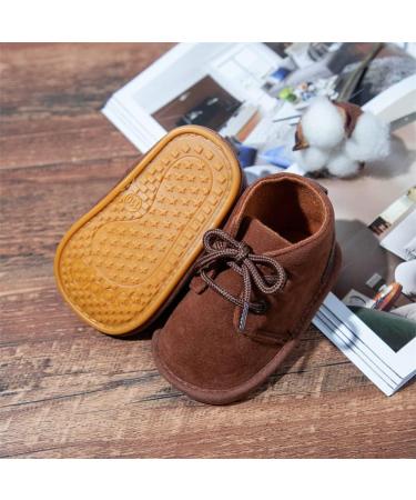 Sonsage Baby Booties Unisex Velvet Soft Anti-Skid Shoes 3-6 Months - Deep Brown - Buy Online on GoSupps.com