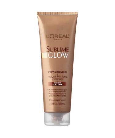L'Oreal Sunless tanning lotion Sublime Glow Daily Moisturizer and Natural Skin Tone -  Medium - 8 fl. oz