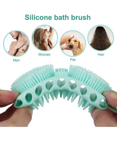 Soft Silicone Body Scrubber Shower Brush - Double-Sided Massage Bath Brush for All Skin Types - Buy Online on GoSupps.com