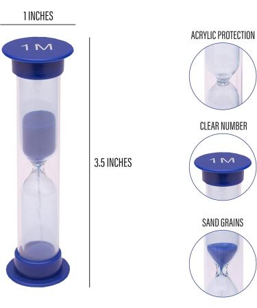 Teacherfav Hourglass for Children - 8 Colorful Timers (30s to 10m) | Durable Acrylic Coating | Perfect for Learning & Play - Buy Online on GoSupps.com