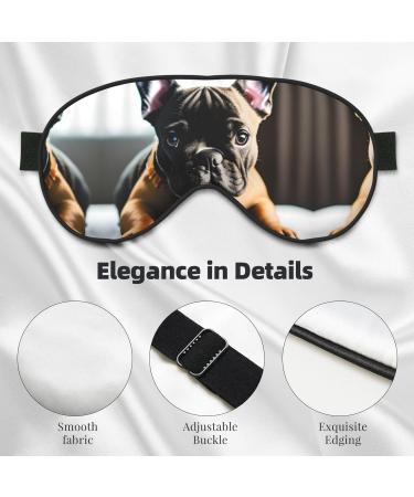 French Bulldog Print Double-Sided Eye Mask Soft and Light Blocking for Enhancing Sleep Quality - Buy Online on GoSupps.com