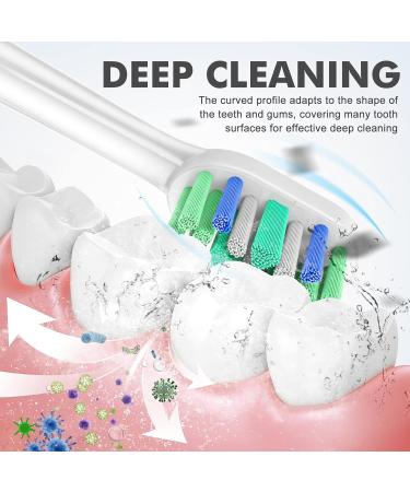 8 Pack Sonicare Compatible Toothbrush Replacement Heads for HX3/6/9 4100 5100 6100 9900 - Buy Online on GoSupps.com