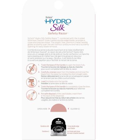 Schick Hydro Silk Rose Gold Double Edge Safety Razor + 10 Blades - Buy Online on GoSupps.com