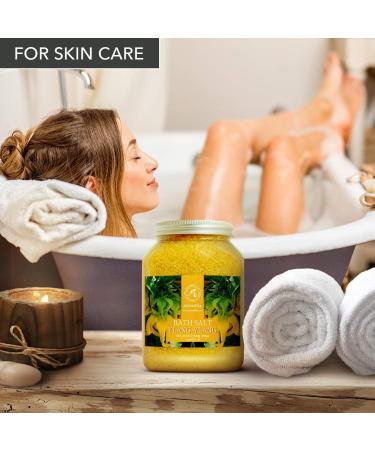 Ylang Ylang Bath Salts 46 Oz (1300g) - 100% Natural Essential Oil for Good Sleep and Relaxation | Aromatherapy Spa Treatments - Buy Online on GoSupps.com